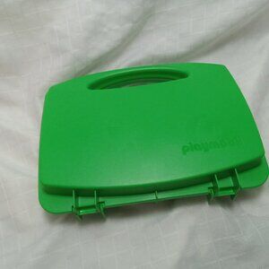 Playmobil green carrying case made of durable plastic, medium model